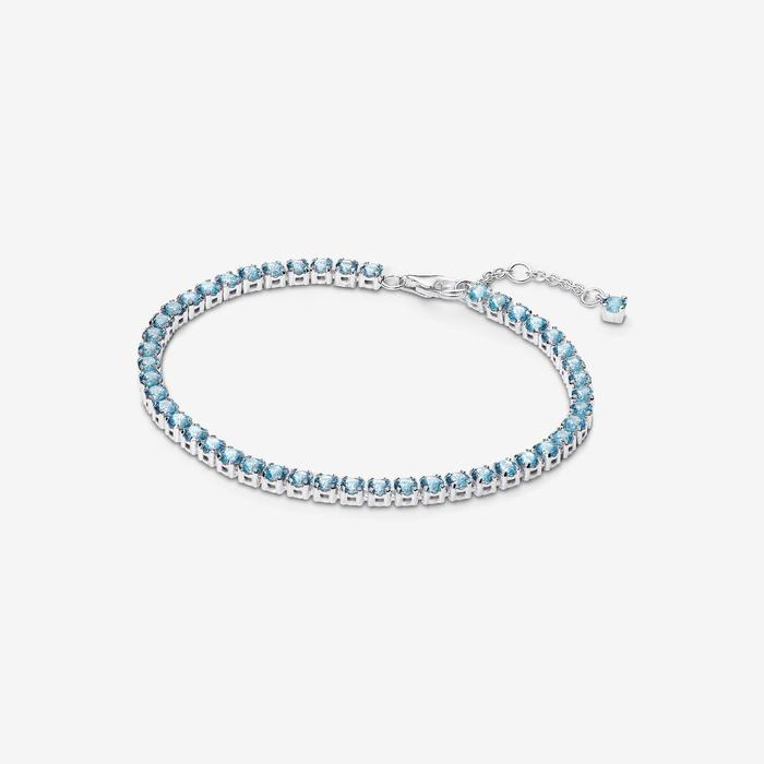 Bracciale Tennis Cristalli Azzurri