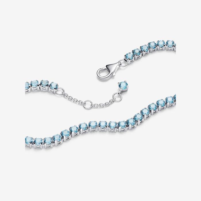 Bracciale Tennis Cristalli Azzurri