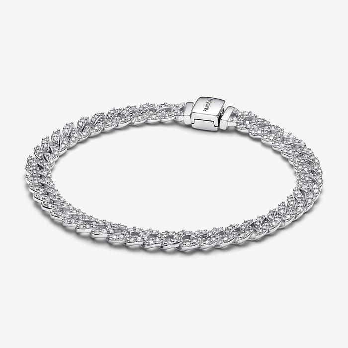 Pavè Cuban Link Chain Bracelet