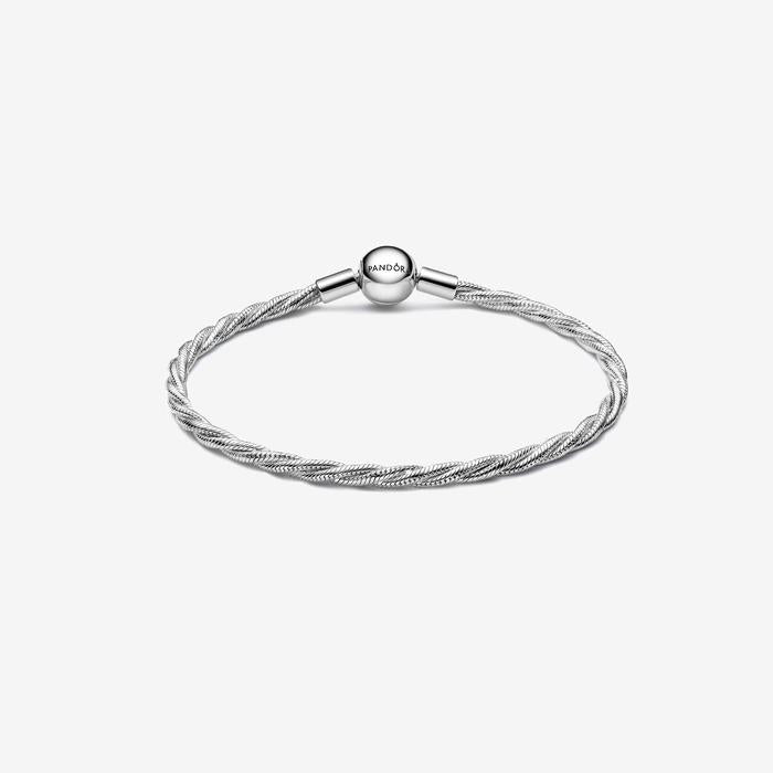 Bracelet en maille double tressée avec fermoir à boule