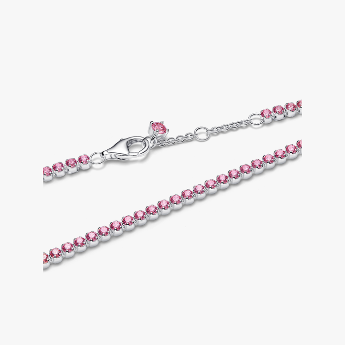 Bracciale Tennis con Pietre Rosa Piccole