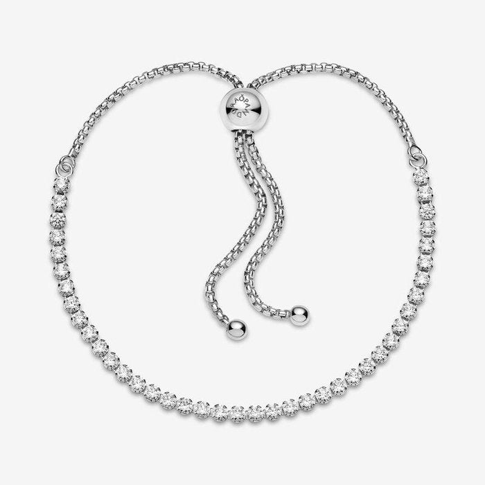 Bracciale tennis con chiusura regolabile