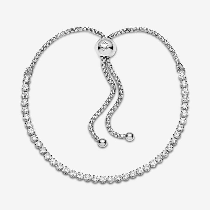 Bracciale tennis con chiusura regolabile