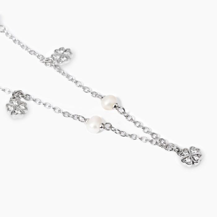 Choker with cultured pearls and four-leaf clovers Viva la Vida