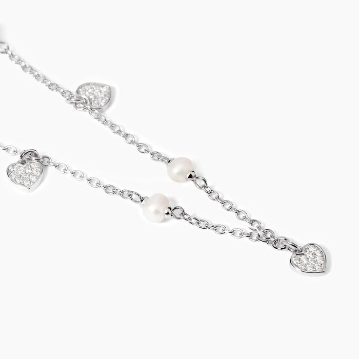 Choker with cultured pearls and Viva la Vida heart pendants