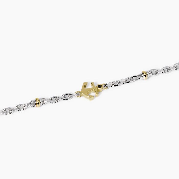 Adjustable bracelet with Bali anchor