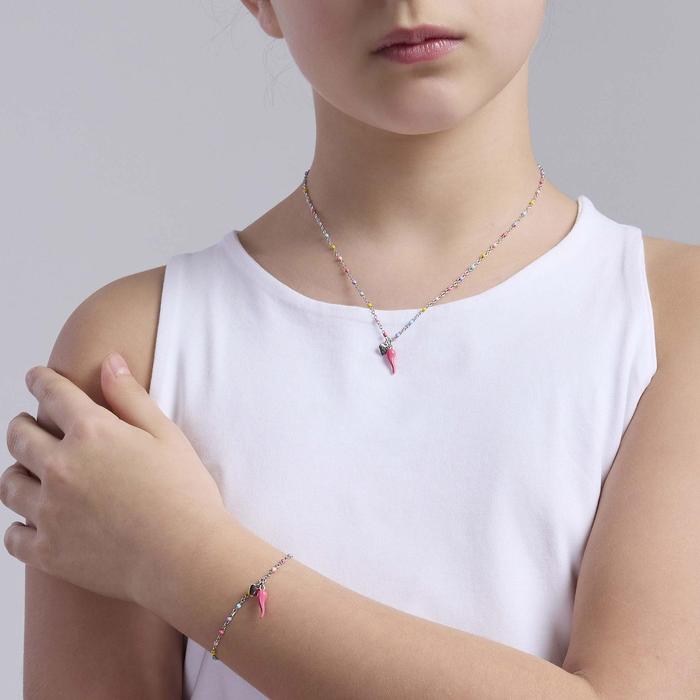 Bracelet multicolore avec corne rose Buena Suerte