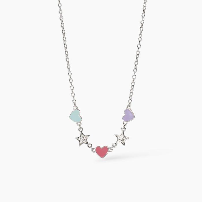 Girls' Choker with Hearts and Stars Cuor Di Stelle