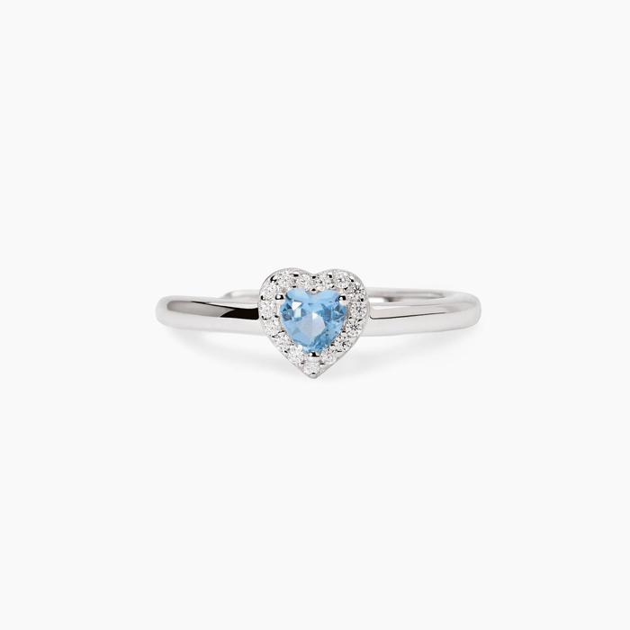 Anello con acquamarina sintetica Love Affair