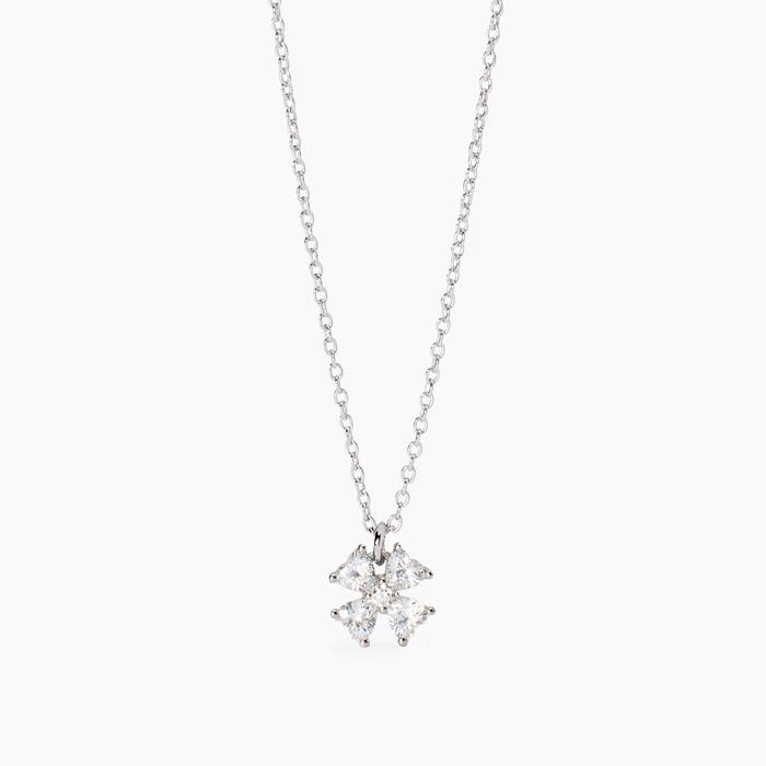 Zirconia Four Leaf Clover Choker Find Me