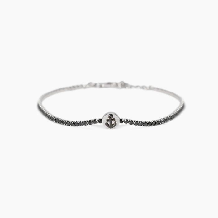 Men's Tennis Bracelet with Cruise Anchor