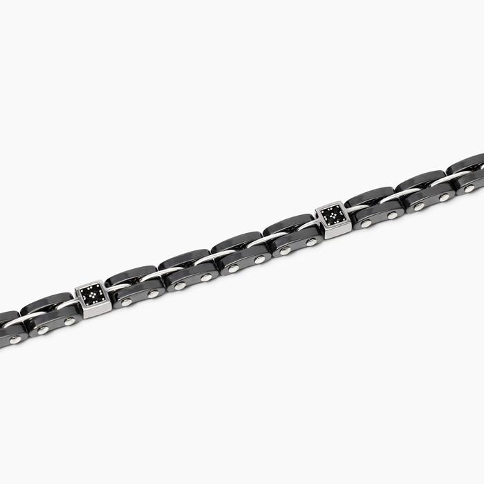 Bracciale con maglie in argento e ceramica Outside