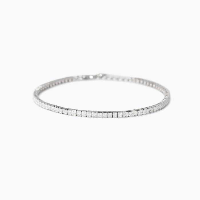Tennis Club Men's Tennis Bracelet with White Zirconia