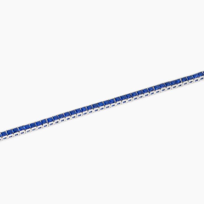 Bracelet de tennis pour homme avec saphirs synthétiques | Club de tennis de bijoux Mabina