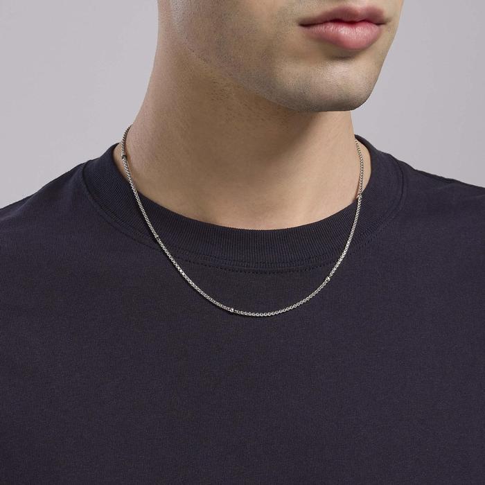 Men's necklace with Venetian chain and burnished elements Montecarlo
