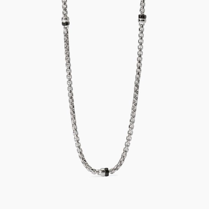 Men's necklace with Venetian chain and burnished elements Montecarlo