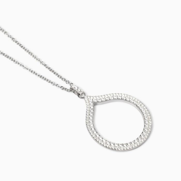 Collier ras du cou Pénélope en argent avec pendentif goutte en zircone