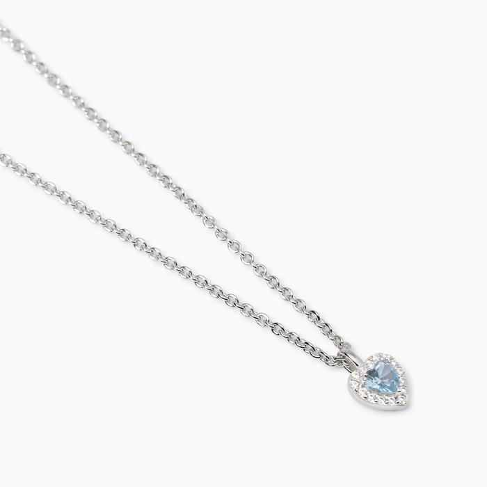 Love Affair Heart Cut Synthetic Aquamarine Choker