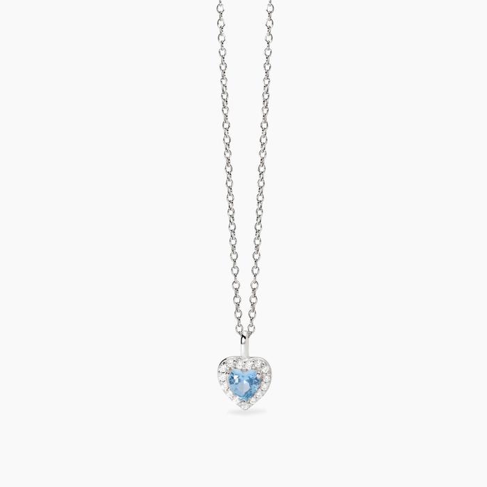 Love Affair Heart Cut Synthetic Aquamarine Choker