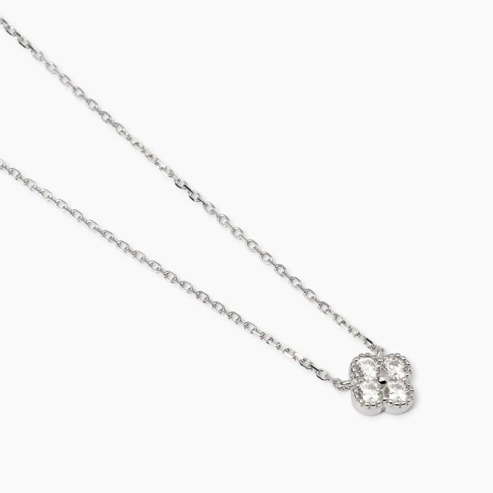 Collier ras du cou fleur de jasmin en zircone blanche