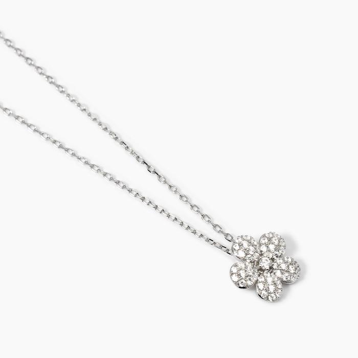 Collier ras du cou en argent avec fleur en zircone Maledetta Primavera