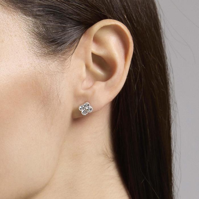 Orecchini con fiore in zirconi Jasmine