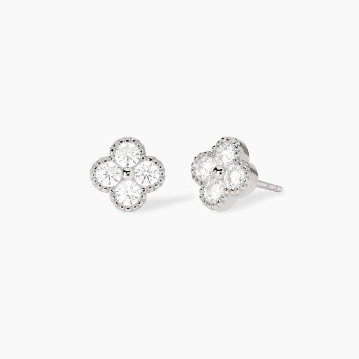 Orecchini con fiore in zirconi Jasmine