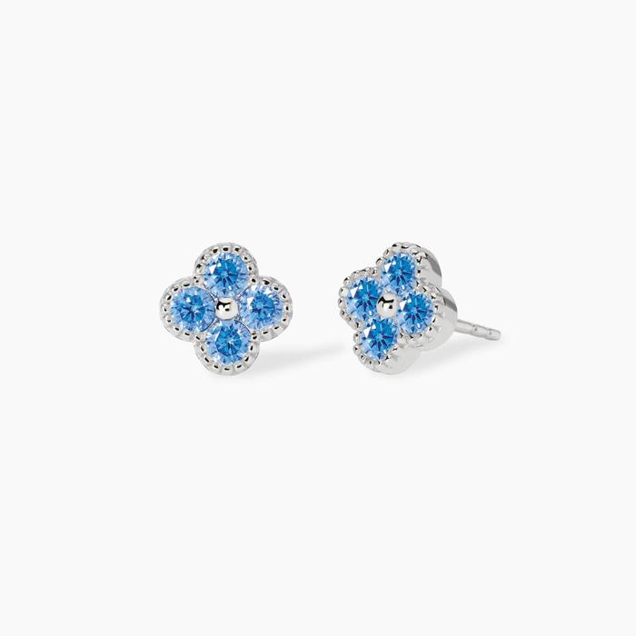 Orecchini con fiore azzurro Jasmine