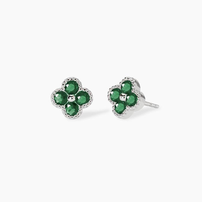 Orecchini con fiore verde Jasmine