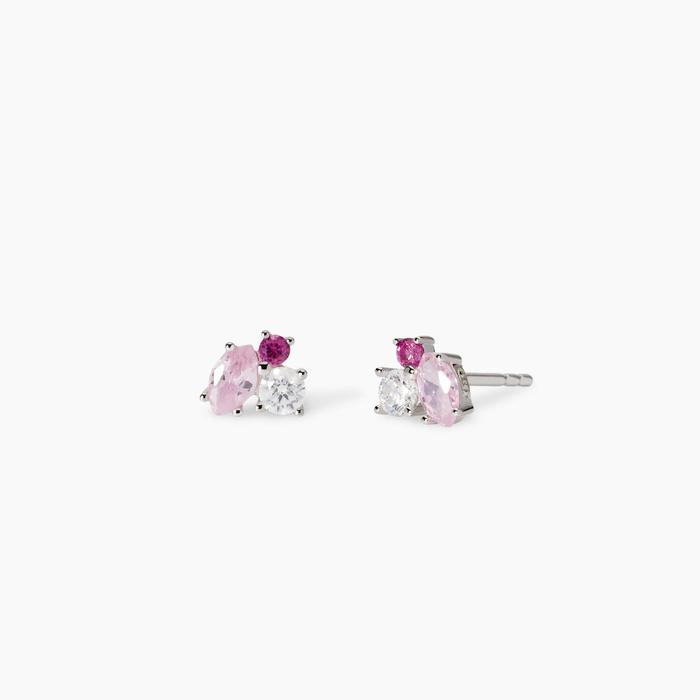 Orecchini a lobo multicolor rosa Little Joy
