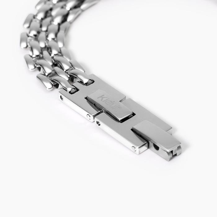 Bracelet en acier avec chaîne panthère