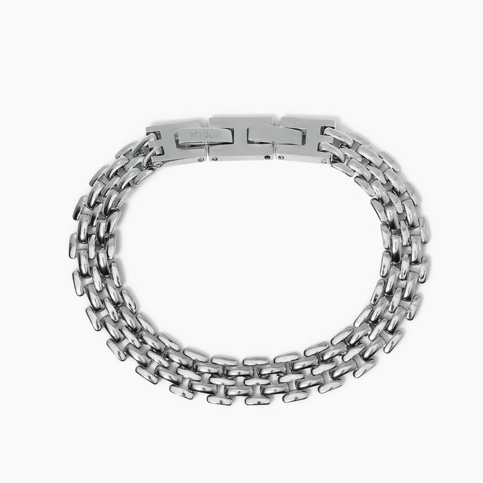 Bracciale in acciaio con catena panther