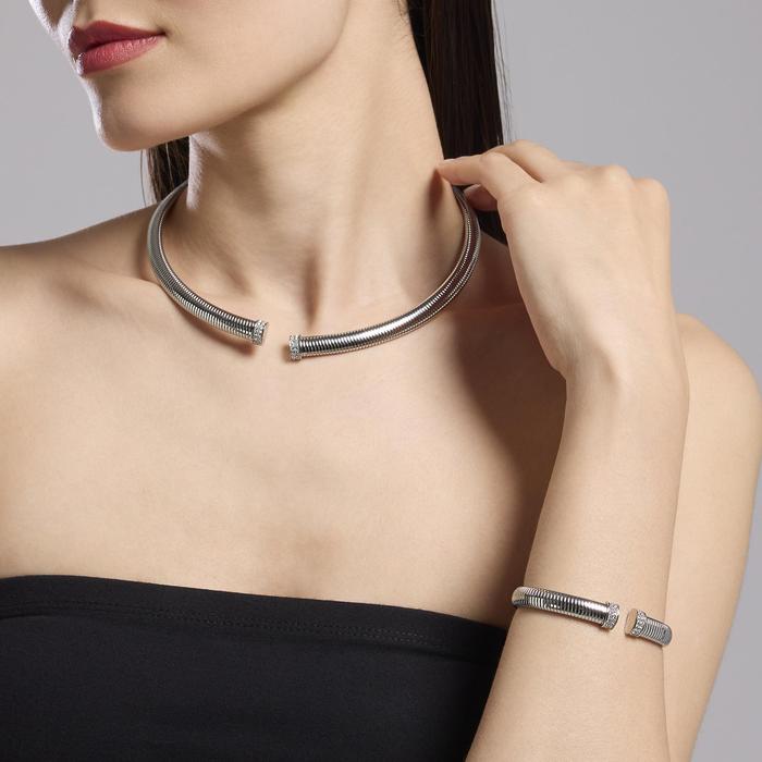 Bracciale tubogas con cristalli