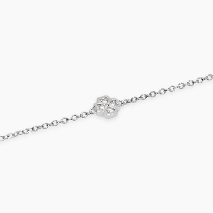 Bracciale con quadrifoglio in diamanti lab-grown My Diamond