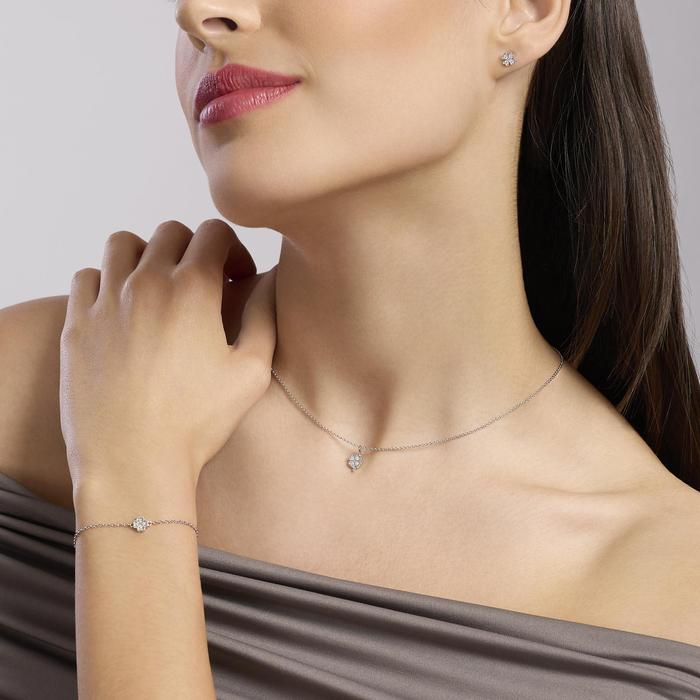 Bracciale con quadrifoglio in diamanti lab-grown My Diamond