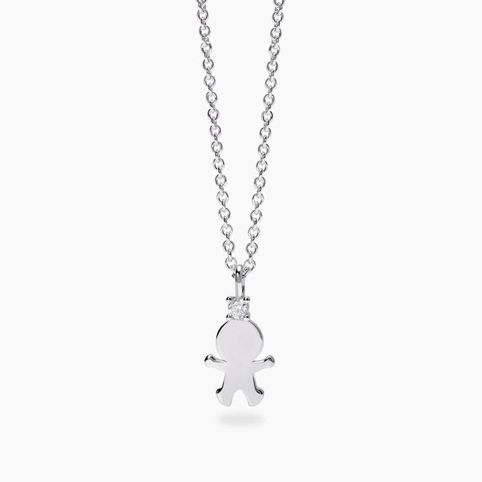 Girocollo con ciondolo bimbo e diamante lab-grown My Diamond