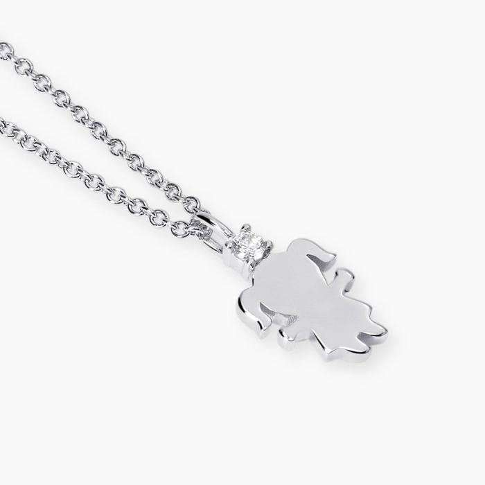 Girocollo con ciondolo bimba e diamante lab-grown My Diamond
