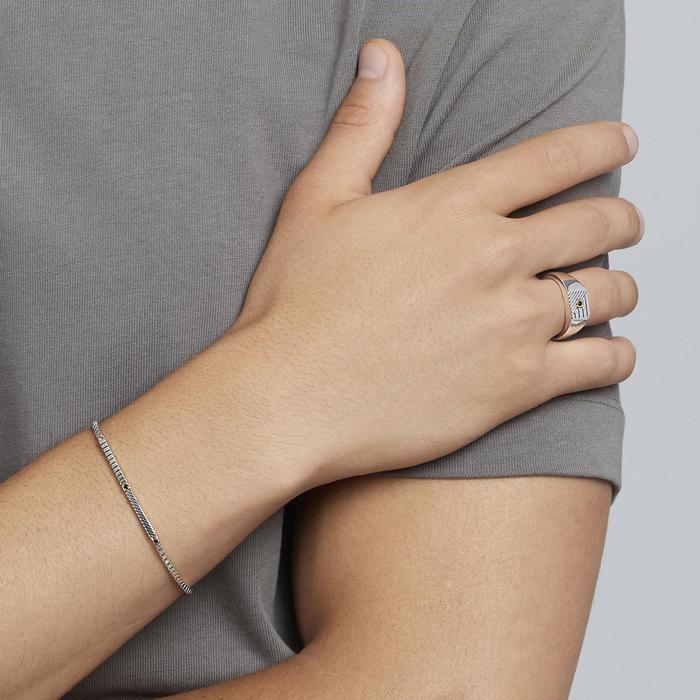 Anello chevalier da uomo Geometrico