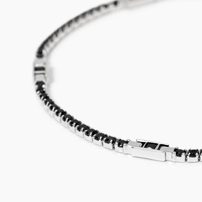 Bracciale tennis da uomo con zirconi neri Cult