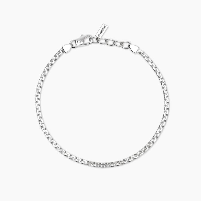 Bracciale in argento con catena greca Greca
