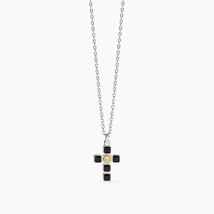 Collana croce con zirconi Mystical