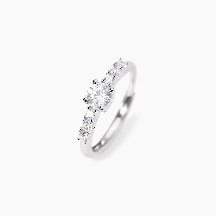 Anello regolabile in zirconi bianchi DIMMI DI SÌ