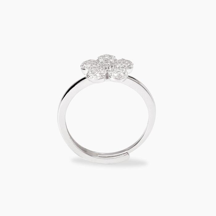 Anello con fiore in zirconi bianchi MALEDETTA PRIMAVERA