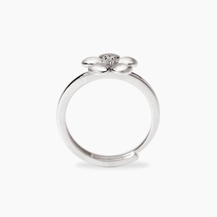 Anello con fiore in argento bulinato MALEDETTA PRIMAVERA
