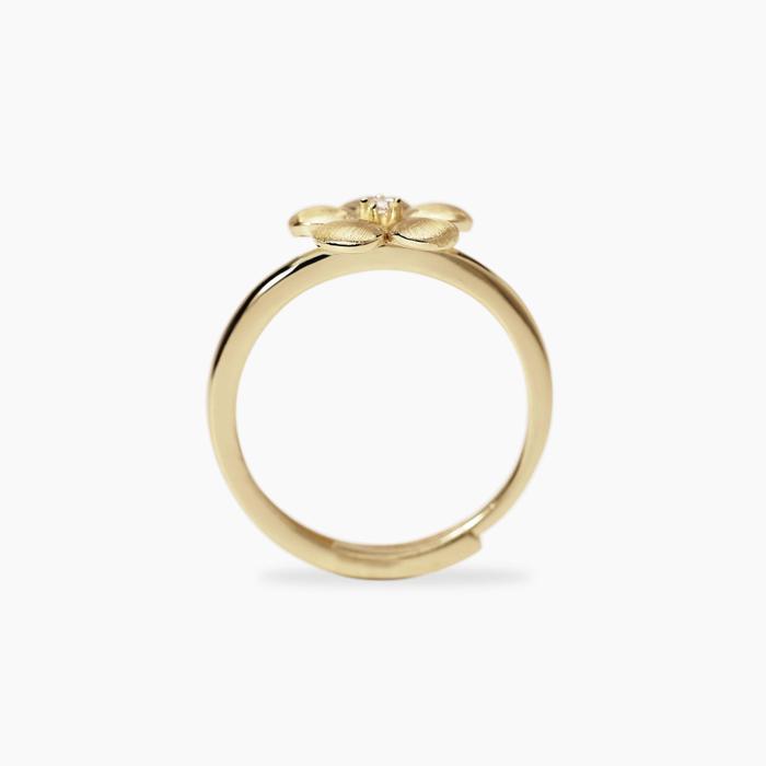 Anello con fiore in argento dorato MALEDETTA PRIMAVERA