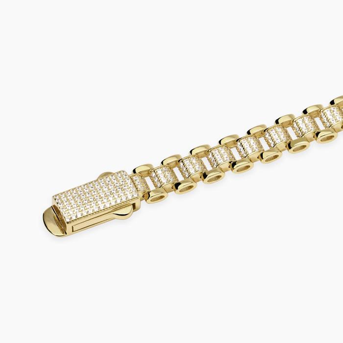 Bracciale in argento dorato e zirconi PARIGI