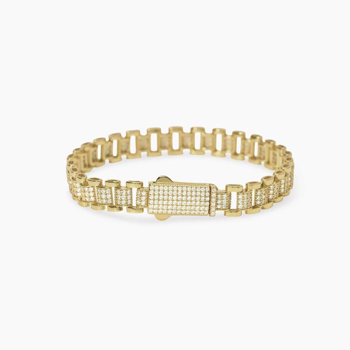 Bracciale in argento dorato e zirconi PARIGI