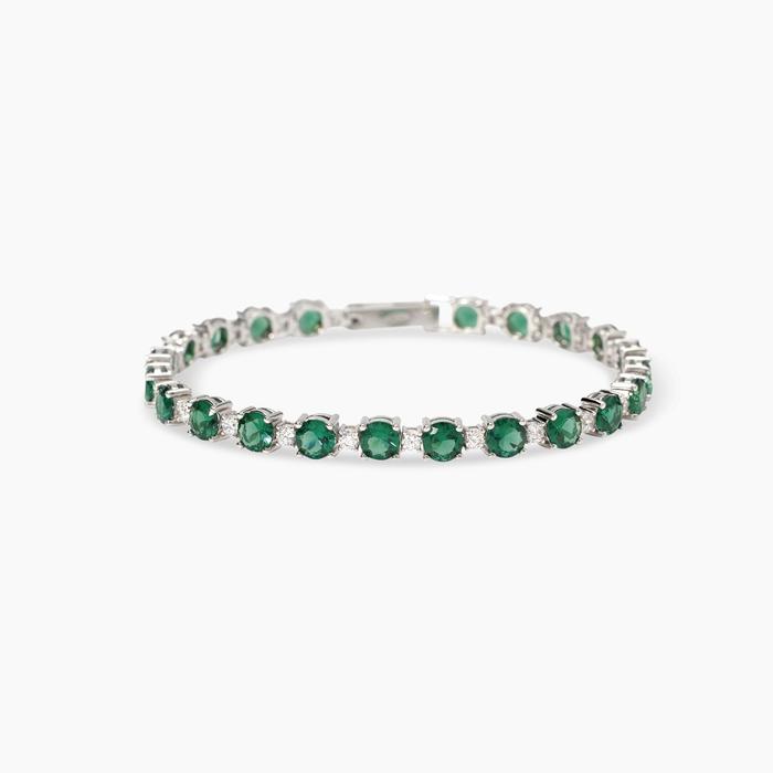 Bracciale con smeraldi sintetici CHAPEAU