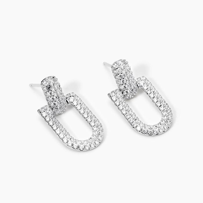 Orecchini in argento con zirconi ROMA