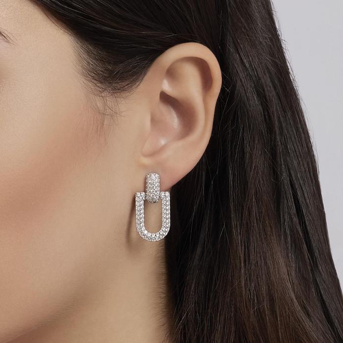 Orecchini in argento con zirconi ROMA